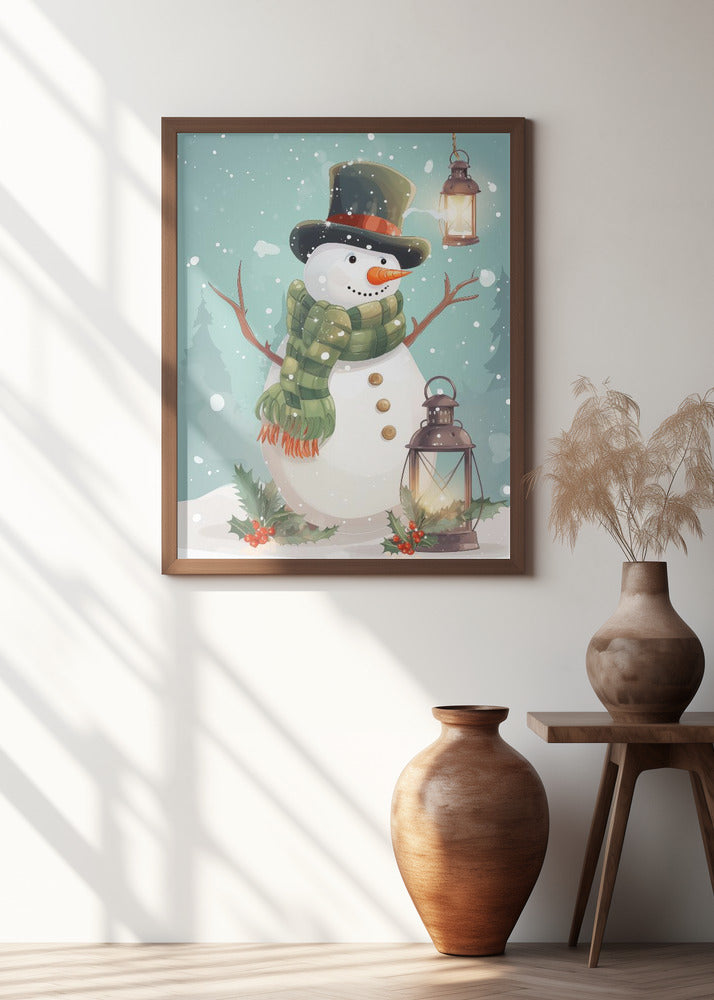 Cute Snowman No 1 Poster