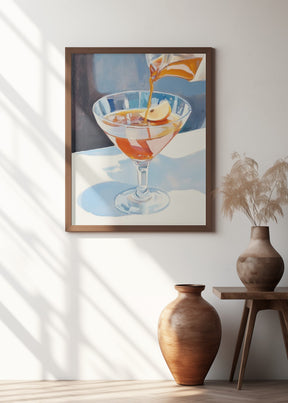 Pouring Lemon Tea into a Glass Poster