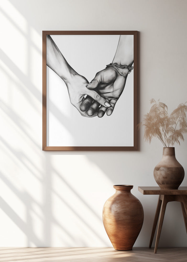 Holding Hands Poster