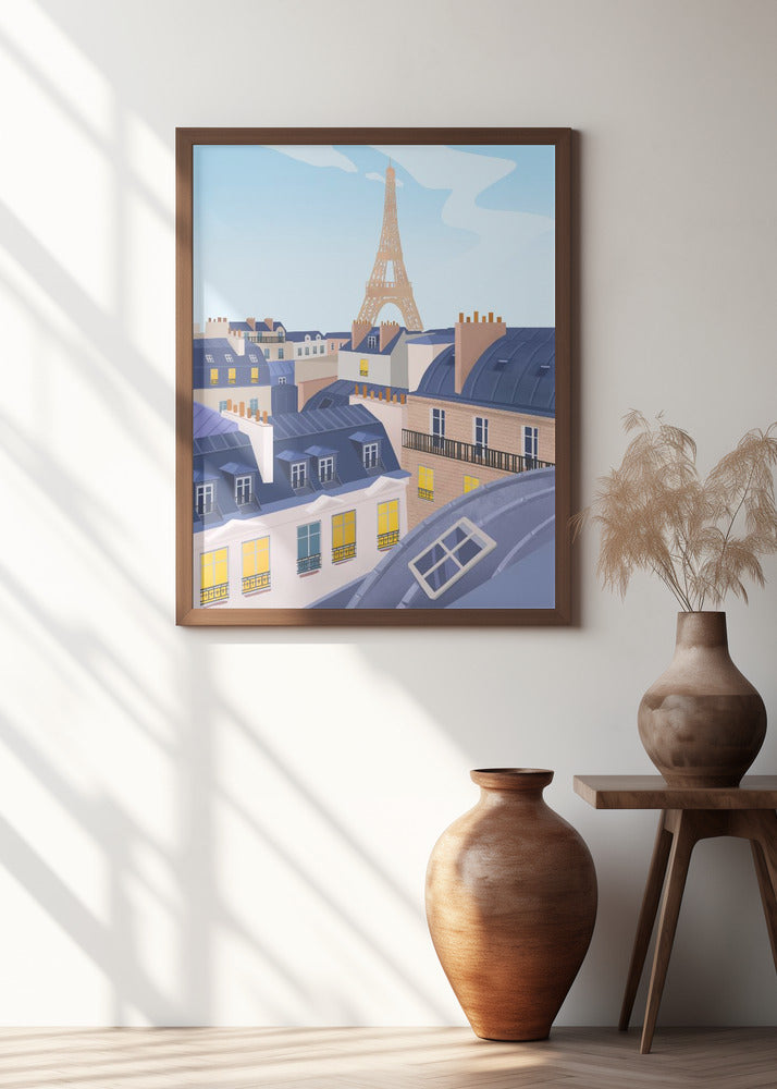 Paris Rooftops Poster