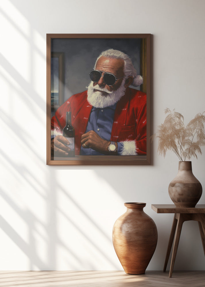 Sun Tan Claus Poster