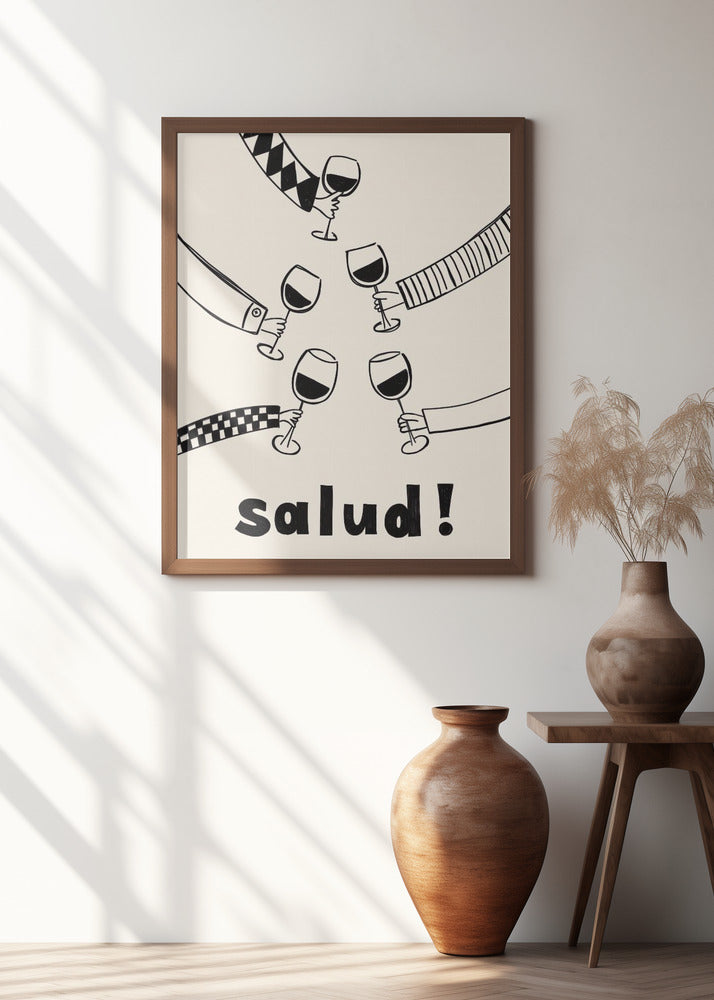 Pictufy Festive Salud Red A2 Poster