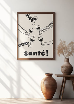 Santé Wine Party with Friends Poster