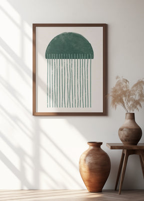 Emerald Suspicious Jellyfish Poster