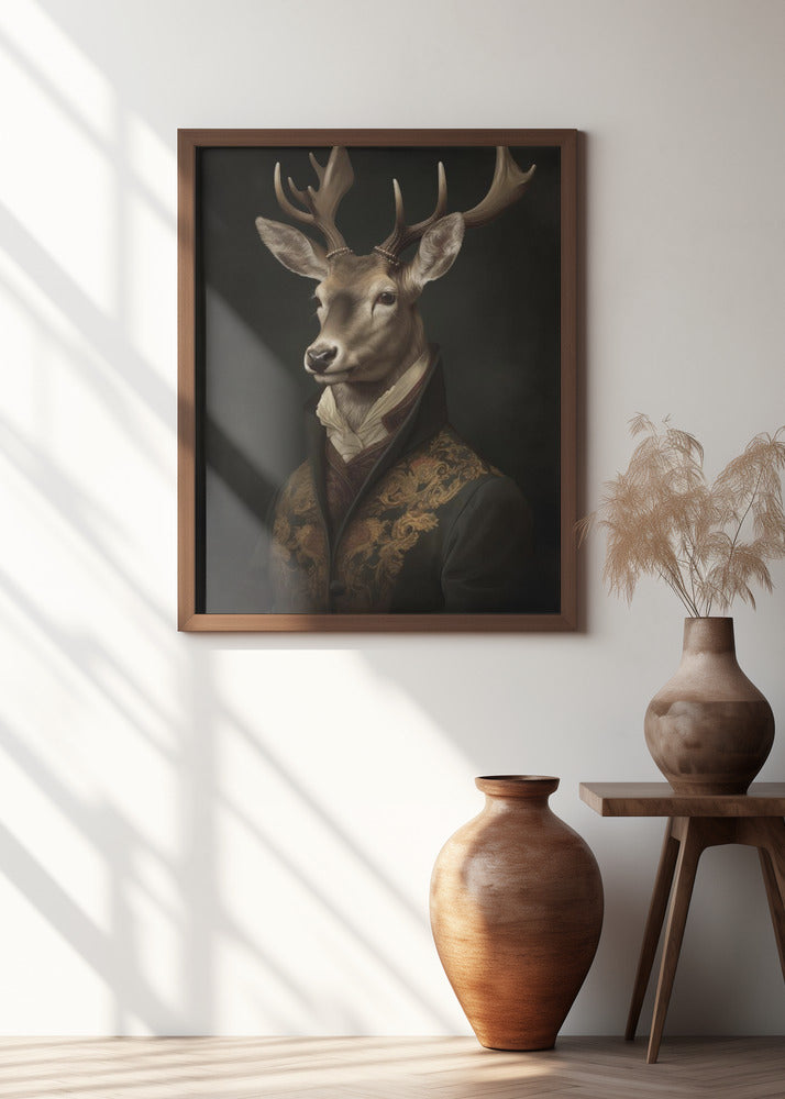 Stag Portrait Poster