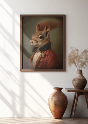 Squirrel Portrait Poster