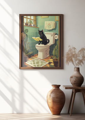 Toilet Cat Poster