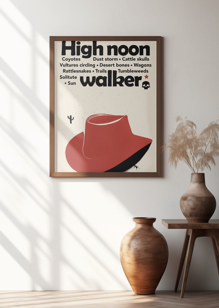 Western cowboy hat print Poster