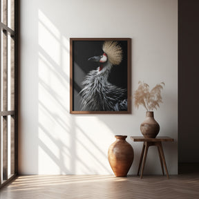 Crowned crane's portrait Poster