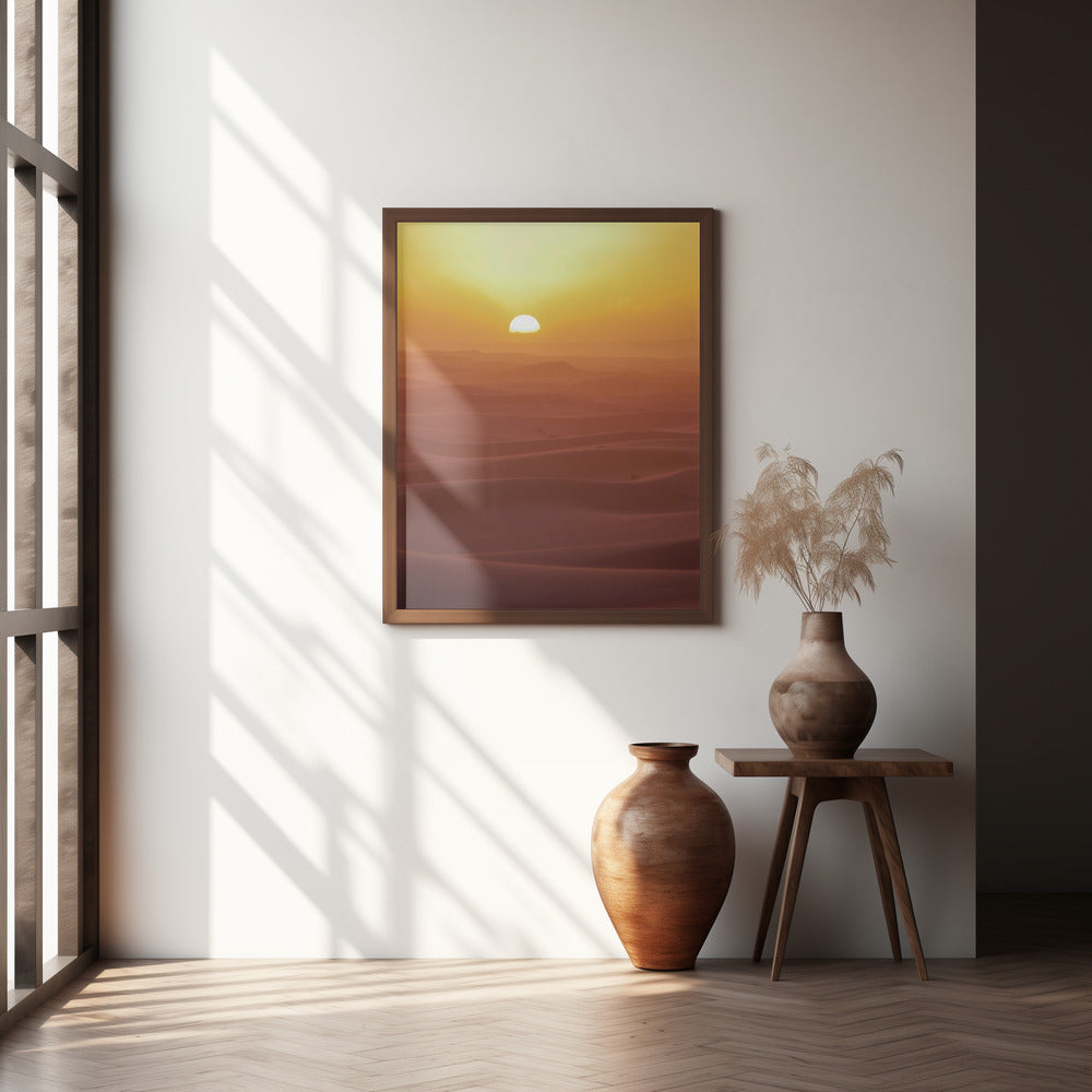 Sunset over Dunes Poster