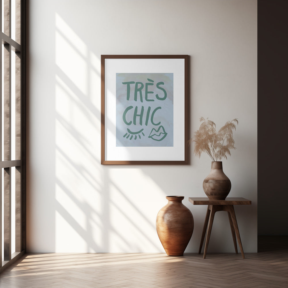 Très Chic Blue Frame Poster