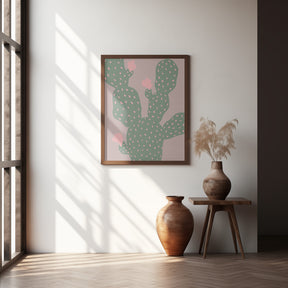 Green Cactus Poster