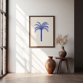 Blue Palm Poster