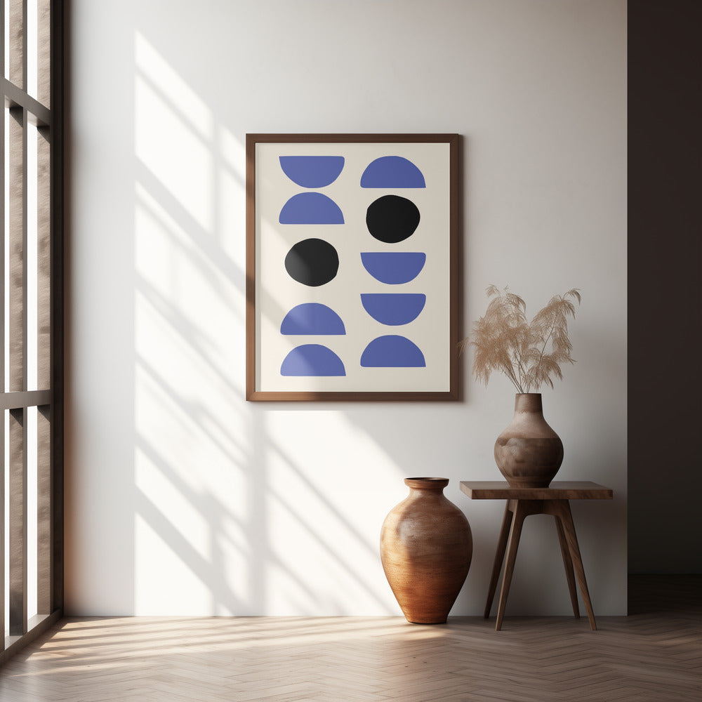 Blue Shapes Poster