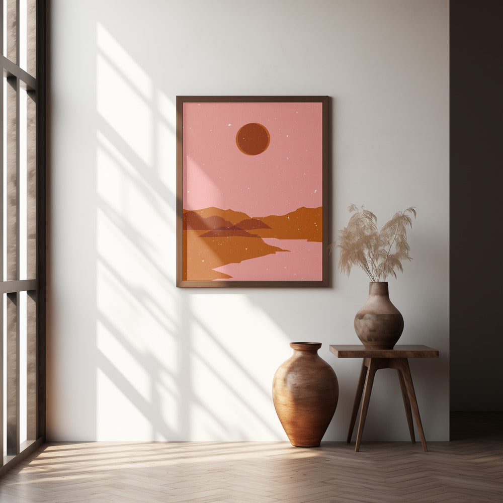 Moon  landscape Poster