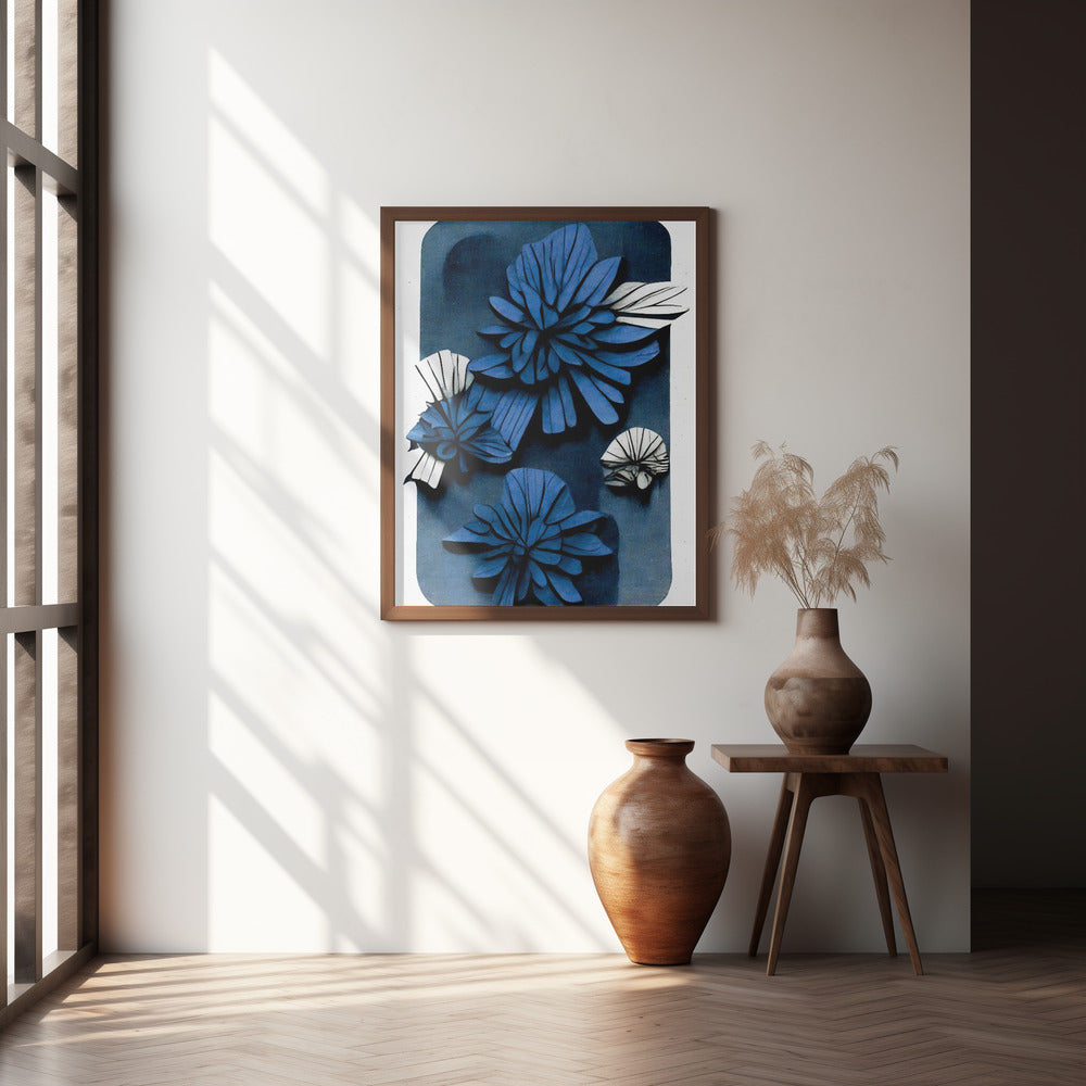 Blue Blossoms Poster