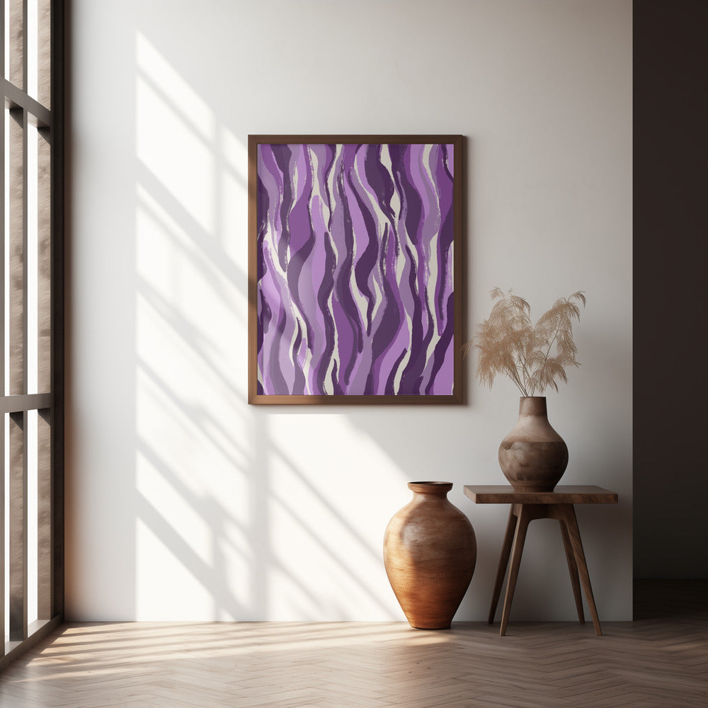 Purple Tiger Pattern Poster