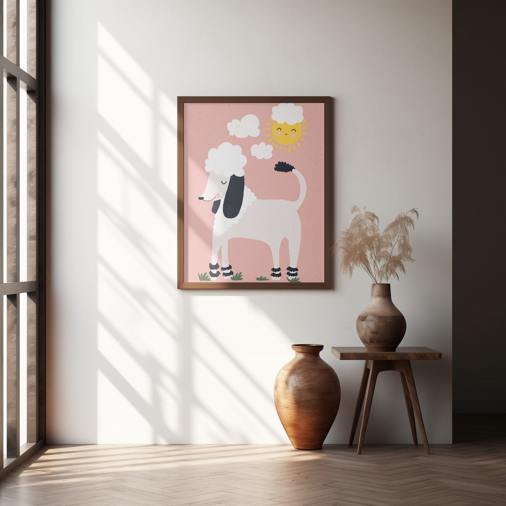 Happy Poodle Poster