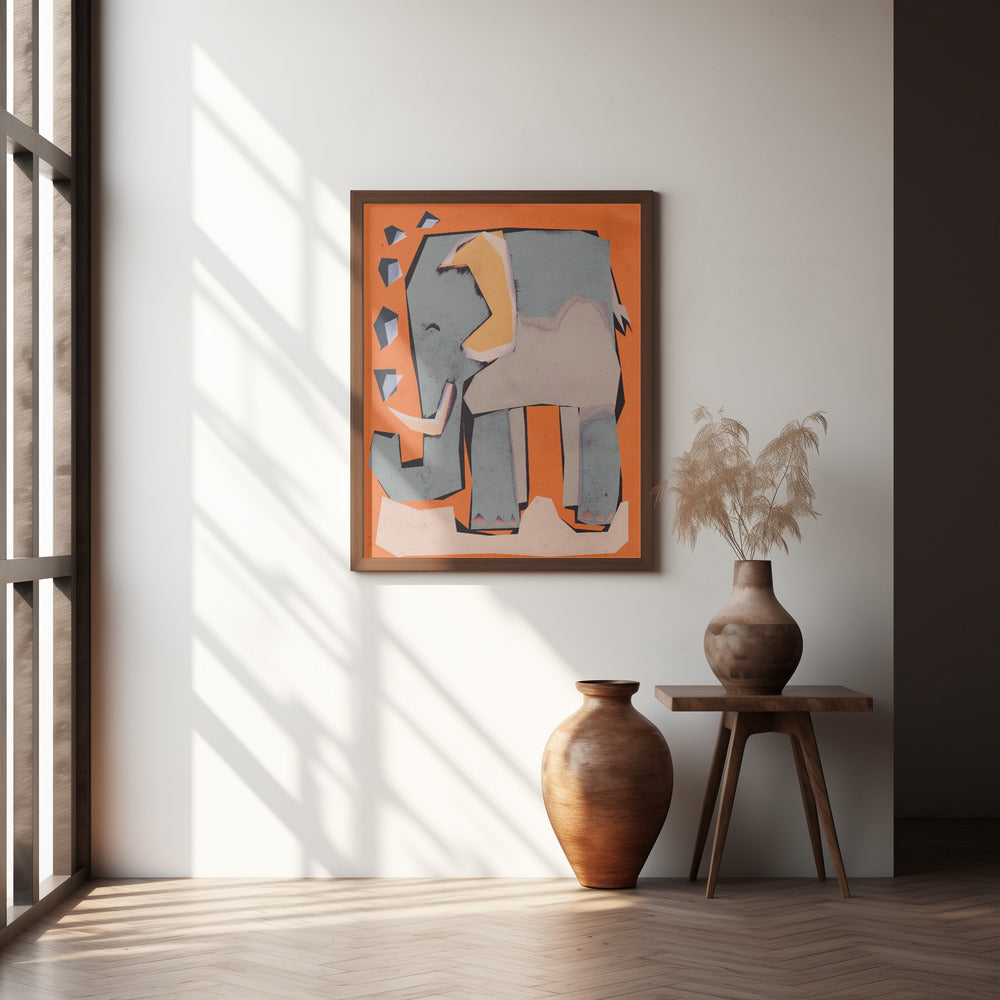 Happy Elephant Poster