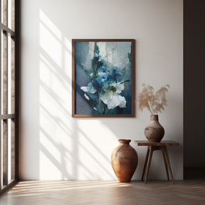 Blue Flower Bouquet Poster