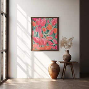 Pink Tulips Poster