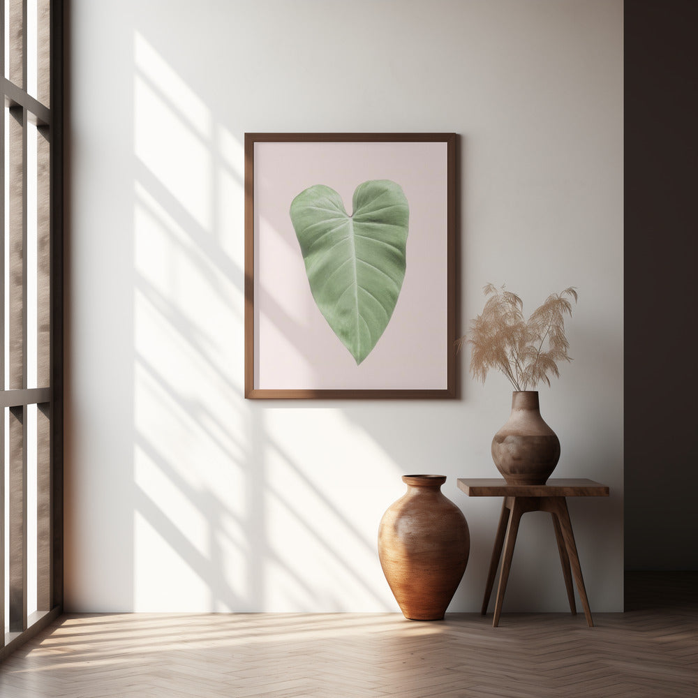 Tropical Leaf Blush Poster