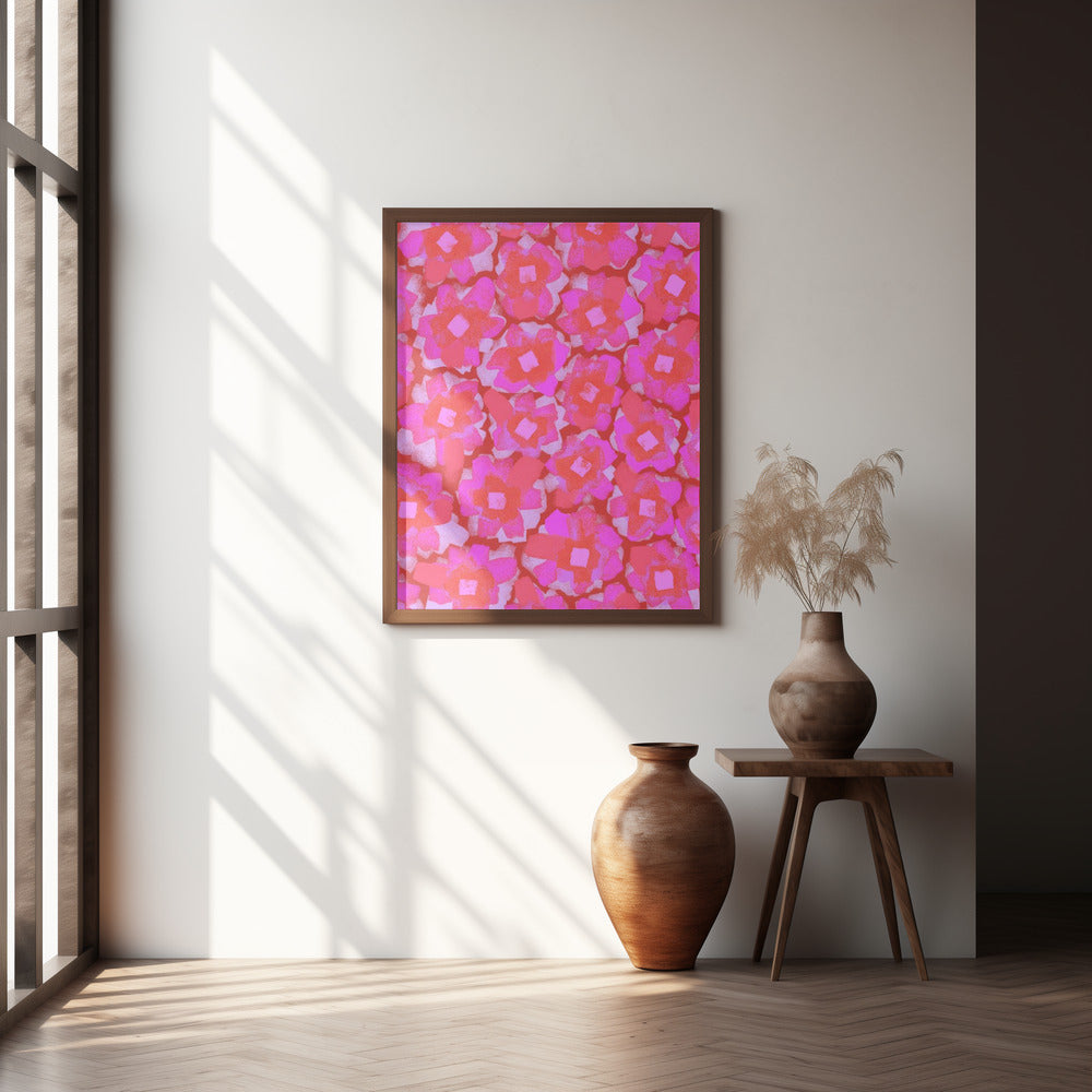 Cute Pink Flowers Poster