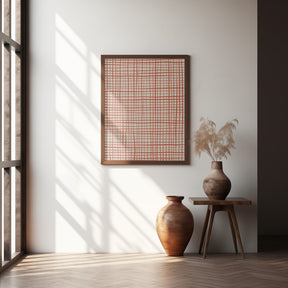 Hand Drawn Grid Pattern Poster