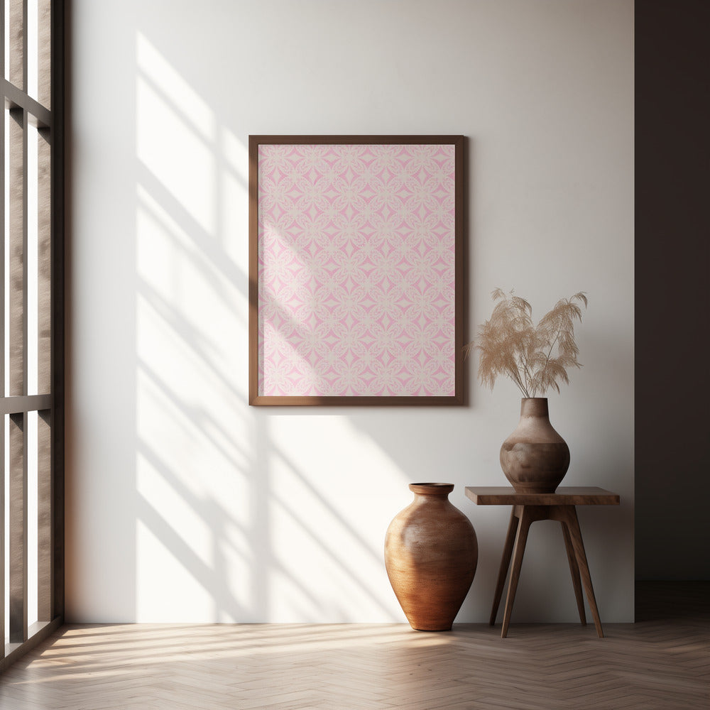 Light Pink Tile Pattern Poster