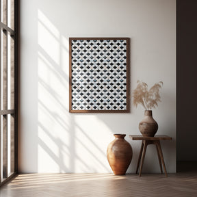 Black and White Tile Pattern Poster