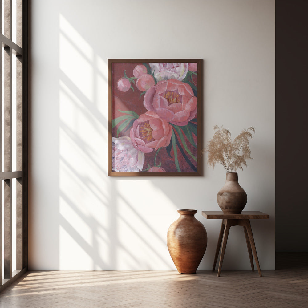 Nevaeh peonies Poster