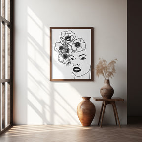 Anemone portrait Poster