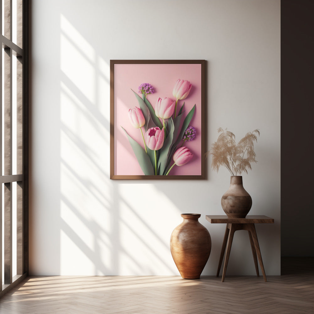 Pink Tulips Poster