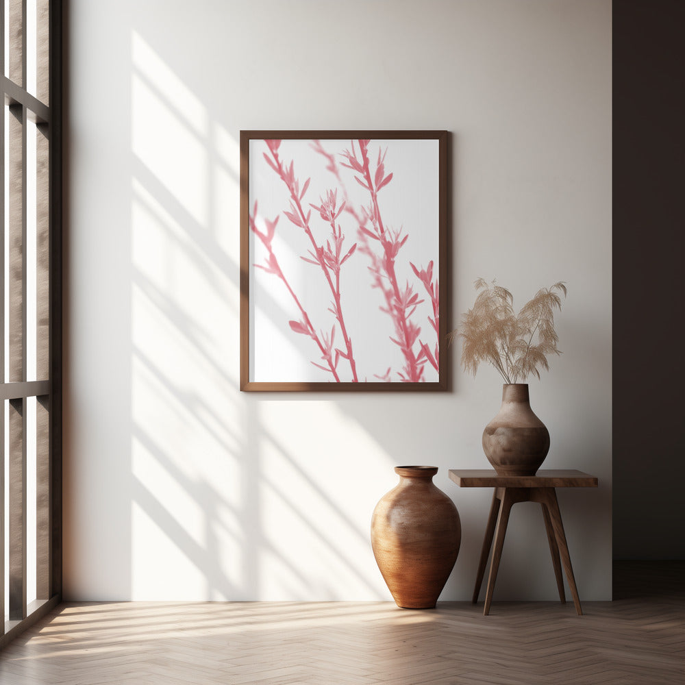 Pink dainty branch Poster