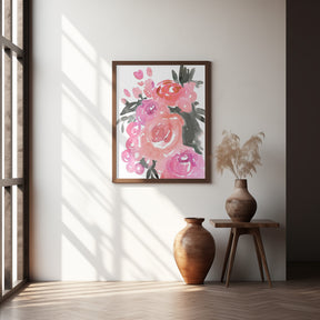 Maeko loose watercolor florals II Poster