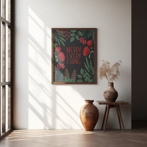 Merry everything in black Poster