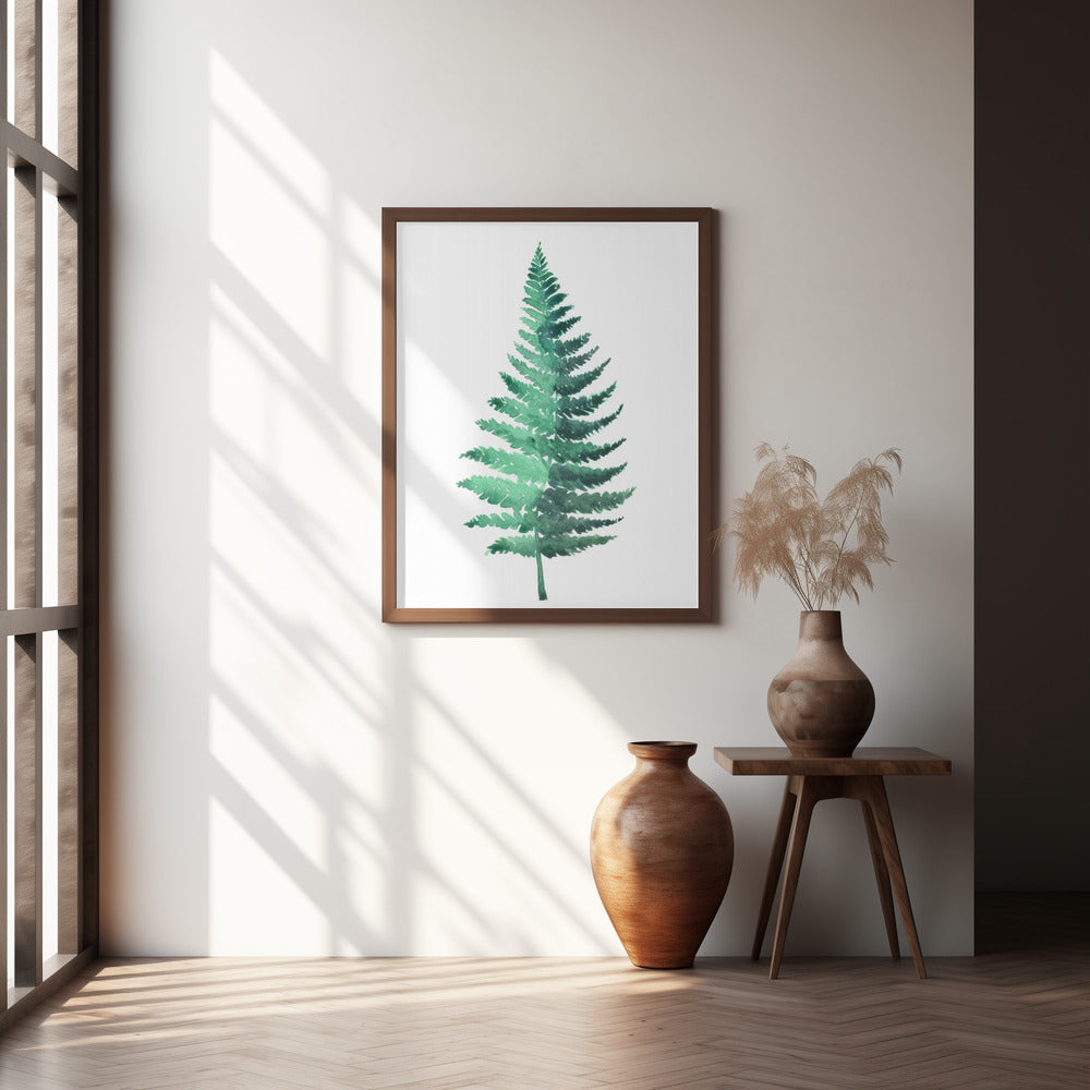 Watercolor fern Poster