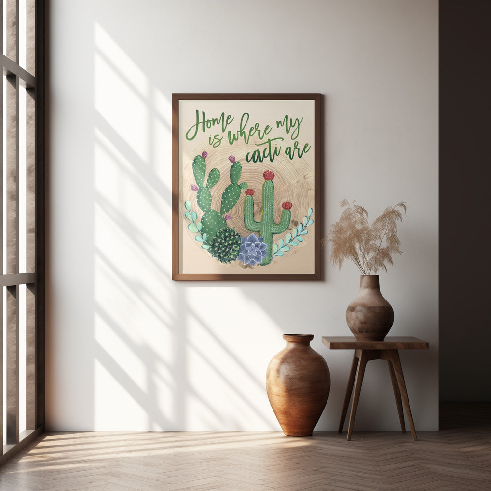 Home is where my cacti are Poster