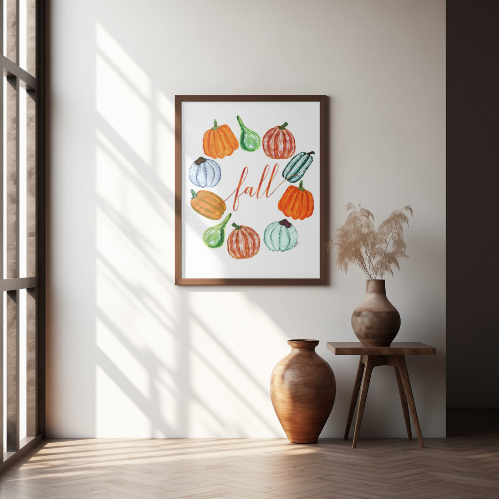 Fall pumkins Poster