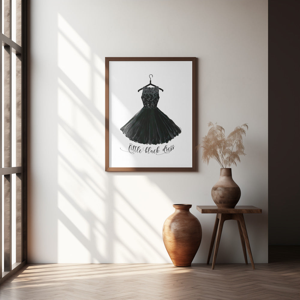 Little black dress in hanger Poster