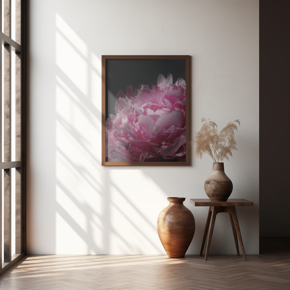 Moody pink peony I Poster