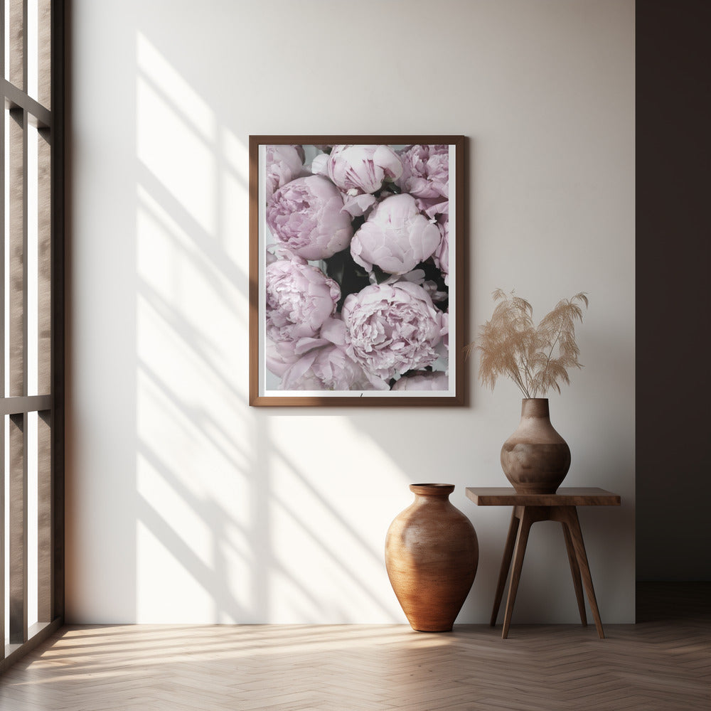 Smile and dream peonies Poster