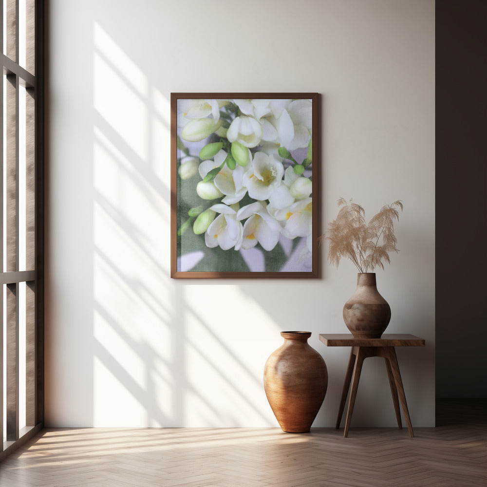 Distressed freesias I Poster