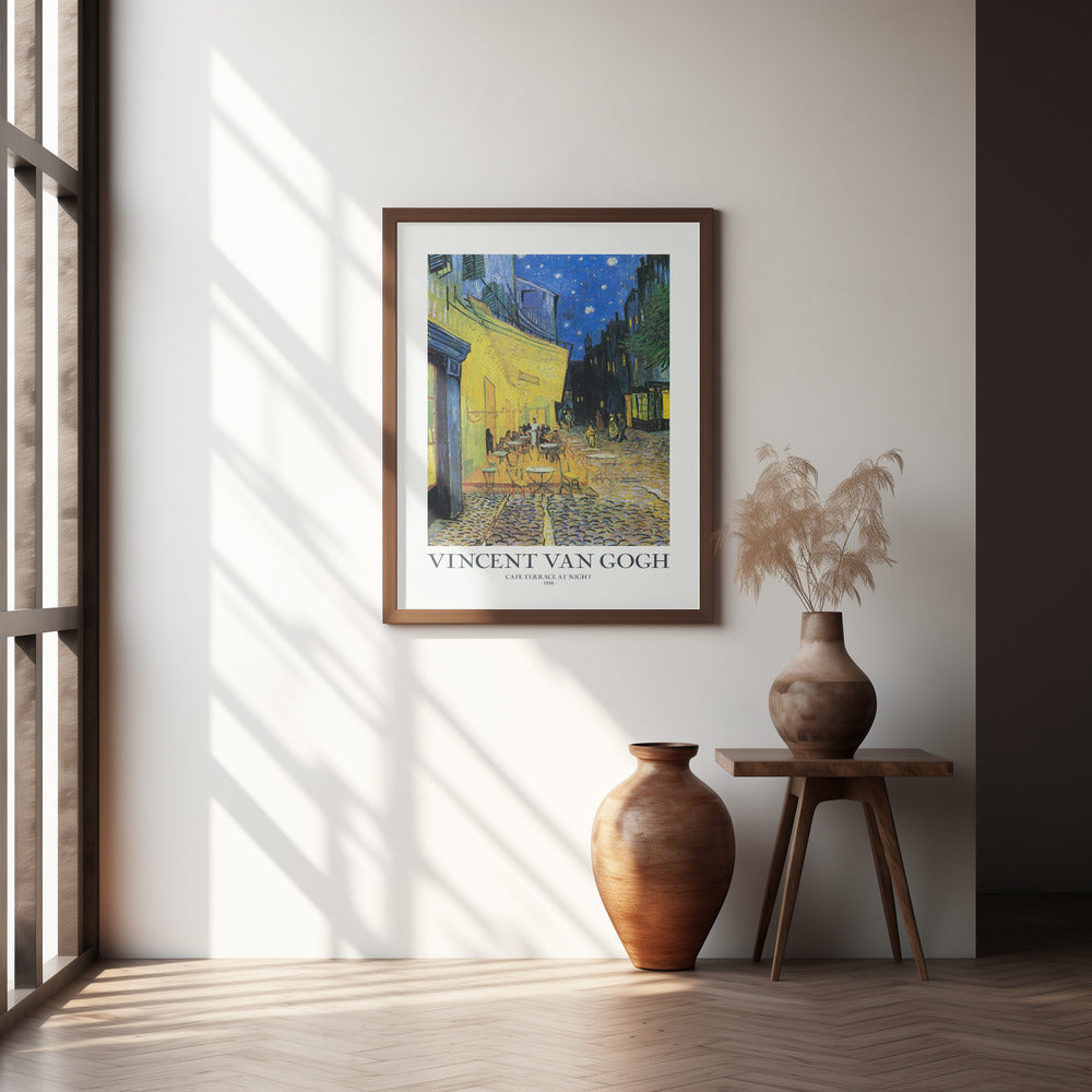 Café Terrace At Night Poster
