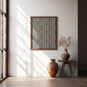 Beige Striped Pattern Poster