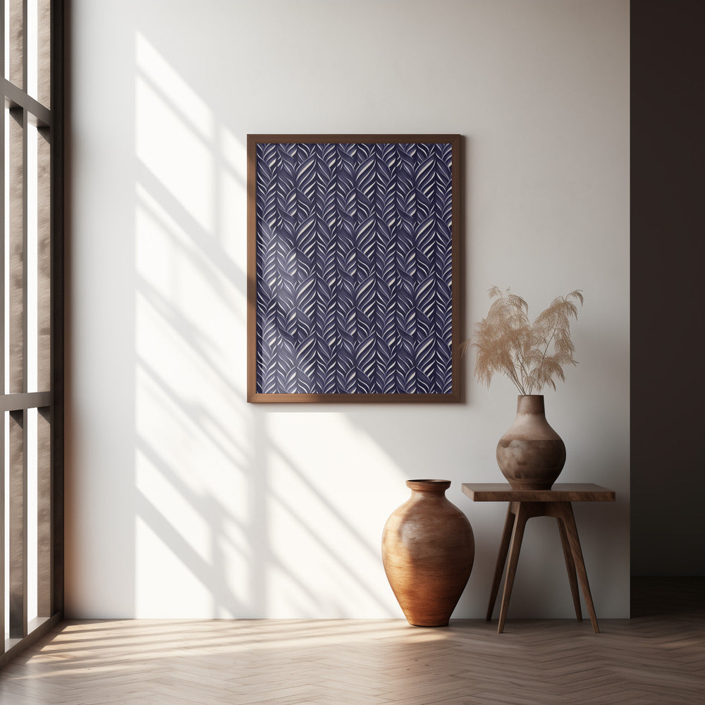 Indigo Blue Pattern Poster