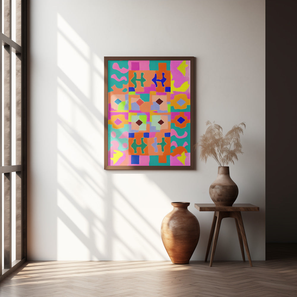 Neon Peru Pattern Poster