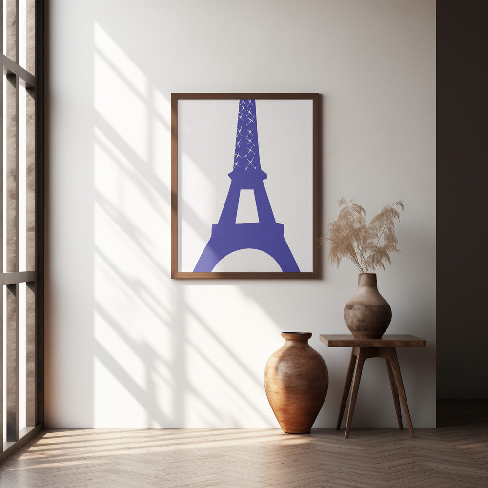 Eiffel Bleu Poster