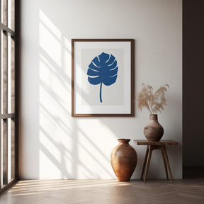 Leaf Blue Poster