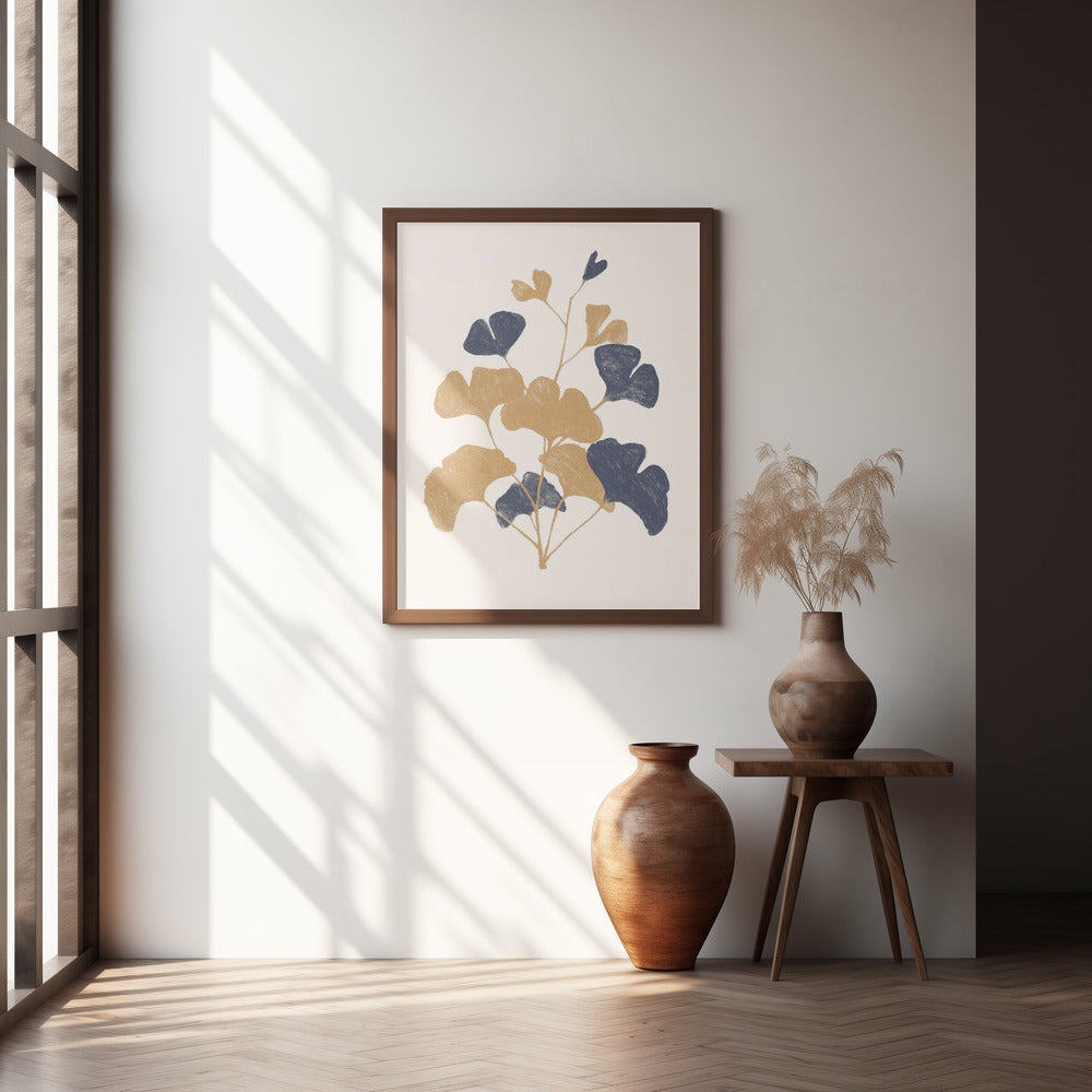 Golden Ginko Poster